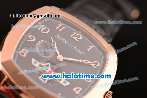 Audemars Piguet Tradition Asia ST22 Automatic Rose Gold Case with Arabic Numeral Markers and Black Dial - Click Image to Close